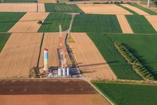 Drone recording of Wind farm construction sites in Offenbach an der Queich in the state Rhineland-Palatinate, Germany