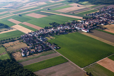 Bird's eye view of District Hayna in Herxheim bei Landau in the state Rhineland-Palatinate, Germany
