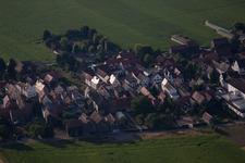 Drone recording of District Hayna in Herxheim bei Landau in the state Rhineland-Palatinate, Germany