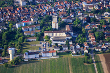 Asklepios Southern Palatinate Clinics in Kandel in the state Rhineland-Palatinate, Germany from above