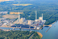 EnBW Energie Baden-Württemberg AG, Rhine Harbor Steam Power Plant Karlsruhe of N in the district Daxlanden in Karlsruhe in the state Baden-Wuerttemberg, Germany