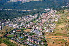 From the northeast in the district Busenbach in Waldbronn in the state Baden-Wuerttemberg, Germany