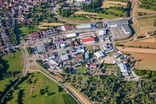 Aerial photograpy of District Langensteinbach in Karlsbad in the state Baden-Wuerttemberg, Germany