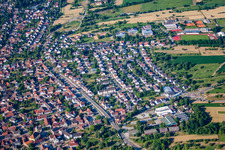District Langensteinbach in Karlsbad in the state Baden-Wuerttemberg, Germany out of the air