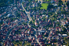 Aerial view of District Ellmendingen in Keltern in the state Baden-Wuerttemberg, Germany