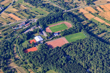 Erlach Stadium of the 08 Birkenfeld eV and tennis courts of the TC Birkenfeld eV (Tennis & Padel) in Birkenfeld in the state Baden-Wuerttemberg, Germany