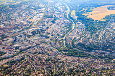 City Garden on the Nagold in the district Südweststadt in Pforzheim in the state Baden-Wuerttemberg, Germany