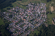 Aerial view of District Hohenwart in Pforzheim in the state Baden-Wuerttemberg, Germany