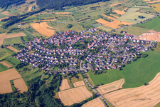 Northern Black Forest from the northwest in the district Lehningen in Tiefenbronn in the state Baden-Wuerttemberg, Germany
