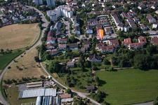 Leonberg in the state Baden-Wuerttemberg, Germany from the plane