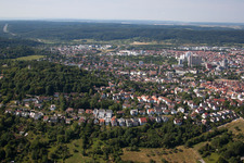 Leonberg in the state Baden-Wuerttemberg, Germany viewn from the air