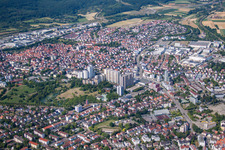 Aerial photograpy of District Eltingen in Leonberg in the state Baden-Wuerttemberg, Germany