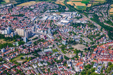 Drone image of Leonberg in the state Baden-Wuerttemberg, Germany