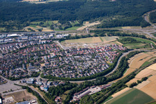 Leonberg in the state Baden-Wuerttemberg, Germany from the drone perspective
