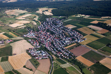 Village view in the district Gebersheim in Leonberg in the state Baden-Wuerttemberg, Germany