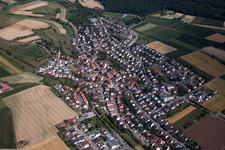 Aerial view of District Gebersheim in Leonberg in the state Baden-Wuerttemberg, Germany