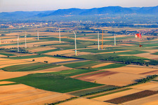 Wind farm in Herxheim bei Landau in the state Rhineland-Palatinate, Germany