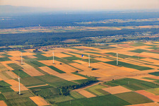 Wind farm in Knittelsheim in the state Rhineland-Palatinate, Germany