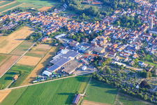BELLHEIMER BREWERY - PARK & Bellheimer Breweries GmbH & Co. KG in Bellheim in the state Rhineland-Palatinate, Germany from the drone perspective