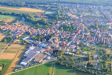 Aerial view of BELLHEIMER BREWERY - PARK & Bellheimer Breweries GmbH & Co. KG in Bellheim in the state Rhineland-Palatinate, Germany
