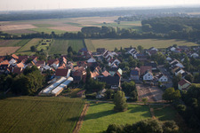 Aerial photograpy of From the south in Erlenbach bei Kandel in the state Rhineland-Palatinate, Germany