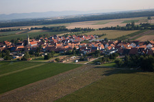 Erlenbach bei Kandel in the state Rhineland-Palatinate, Germany viewn from the air