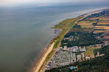 Aerial view of District Sahlenburg in Cuxhaven in the state Lower Saxony, Germany