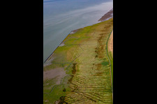 Aerial view of Wadden Sea in the district Duhnen in Cuxhaven in the state Lower Saxony, Germany