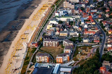 Aerial view of Beach Palace in the district Duhnen in Cuxhaven in the state Lower Saxony, Germany