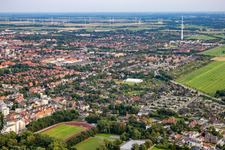 Aerial photograpy of From the northwest in the district Döse in Cuxhaven in the state Lower Saxony, Germany