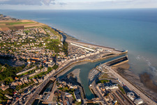 The front port in the district Basse Ville in Le Tréport in the state Seine-Maritime, France