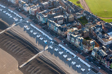 Plague in Mers-les-Bains in the state Somme, France from above