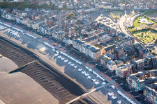 Aerial photograpy of Mers-les-Bains in the state Somme, France