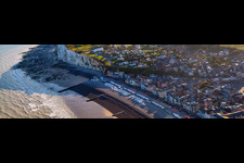 Panorama in Mers-les-Bains in the state Somme, France