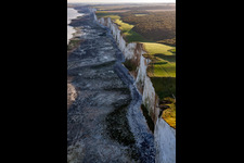 Aerial photograpy of Falaise in Mers-les-Bains in the state Somme, France