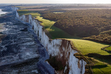 Oblique view of Falaise in Mers-les-Bains in the state Somme, France