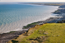 Aerial view of Cliffs in Saint-Quentin-la-Motte-Croix-au-Bailly in the state Somme, France