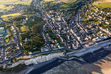 Aerial photograpy of Falaise D Ault in Ault in the state Somme, France