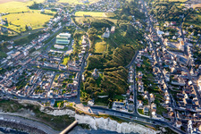 Falaise D Ault in Ault in the state Somme, France from above