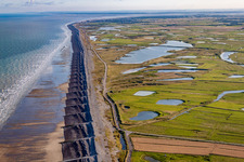 Channel coast in Woignarue in the state Somme, France