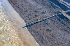 Aerial photograpy of Channel coast in Woignarue in the state Somme, France