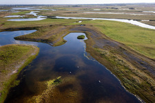 Aerial photograpy of Hable d'Ault in Woignarue in the state Somme, France
