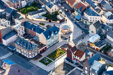 Bird's eye view of Cayeux-sur-Mer in the state Somme, France