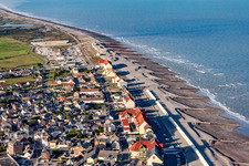 Cayeux-sur-Mer in the state Somme, France from a drone