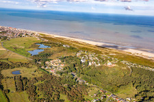 Cayeux-sur-Mer in the state Somme, France viewn from the air
