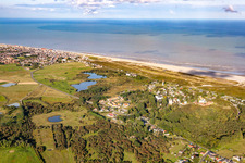 Drone recording of Cayeux-sur-Mer in the state Somme, France