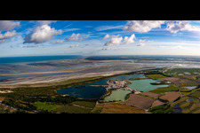 River Delta and estuary of Somme in Saint-Valery-sur-Somme in Picardie, France