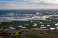 River Delta and estuary of Somme in Saint-Valery-sur-Somme in Picardie, France