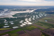 River Delta and estuary of Somme in Saint-Valery-sur-Somme in Picardie, France