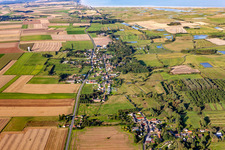 Aerial view of Brutelles in the state Somme, France